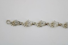 Sarah Coventry Ivy Leaf Bracelet Silver Gold Tone Vintage Silvertone Goldtone 94