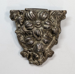 Antique Art Nouveau Floral Flower Silver Plated Scarf/Dress Clip 1 7/8″