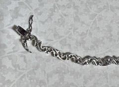 Tennis Bracelet, Vintage, Silvertone & Clear Crystals, Open Box Clasp, 7 Inches