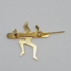 Brownie Pixie Promise Badge Girl Guides Scouts of Canada Gold Tone Vintage Pin