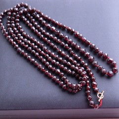 Vintage Long Faceted Garnet Necklace – NO TARIFF