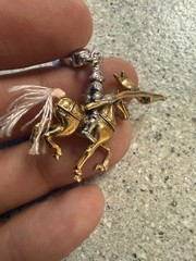 JUICY COUTURE RARE CHARM 2005 RETIRED Medieval Knight on Horse. SIGNED