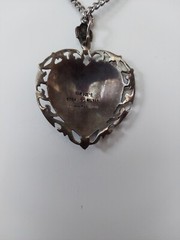 Siam Sterling Silver Pendant and Earrings Set Vintage Patina
