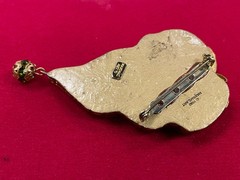 Vtg 1990 John Wind Maximal Art Lizard Jungle Brooch Resin Assemblage Pin Charm