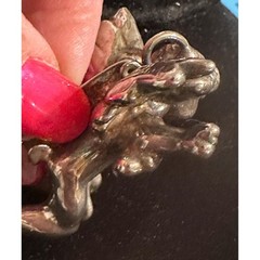 Sterling Silver Electroform Cherub Angel Pin Pendant