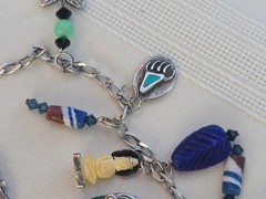 Vintage Sterling Silver Talisman Charm Necklace, Green Man, Buddhas, Rings &MORE