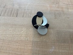 Cubist Geometric Aluminum broach/pin Modernist contemporary shape