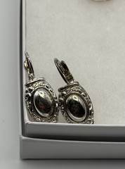Silver Toned Earrings Very Elegant Estate Lot of 2