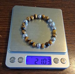 Vintage MILOR Italy Magnetic Sterling Tigereye Bracelet Fits 6.5″ See Pics/Descr
