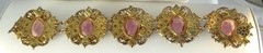 Antique Czech Amethyst Rose Glass Art Nouveau Art Deco GP Necklace Bracelet SET