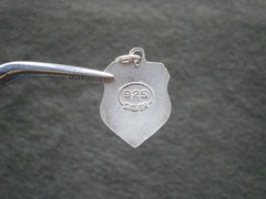 Nassau Bahamas Vintage 925 Sterling Silver Enamel Travel Shield Charm 1.3g