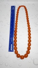 Vintage original Baltic amber beads, made in the USSR, honey color, 127 g