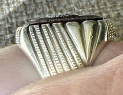🩸 Hand-Engraved Art Silver Ring Piece-Unique Cherry-Red Masterpiece 🩸
