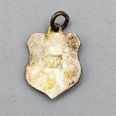 Vintage German Silver Plate LORELEY Rock Germany European Travel Shield Charm