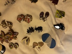 63 Pair Of Vintage Earrings. For A Complete List Contact Me