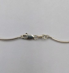 Vtg Sterling Silver Lab Created Gemstones Curved Tube Links 925 Necklace – 17.5″