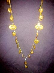 Vintage PIDDiDLY LINKS CHARM Necklace Theater Drama REAL HEART LOCKETS Kingston
