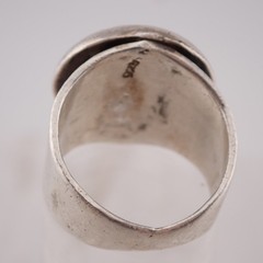 Vintage Artisan Sterling Silver Modern Abstract Size 8.25 Ring 14 Gr