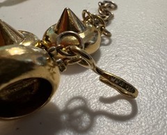 MMA (Metropolitan Museum of Art) Gold Plated Necklace w/ Spikes, vintage, choker
