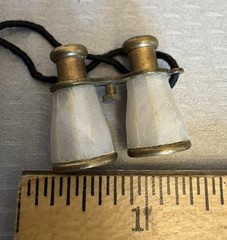 Antique Stanhope Oratory Saint Joseph Montreal Souvenir MOP Binocular Charm Fob