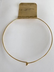 D’Anna Brutalist Statement Pendant Joan Rivers Torque Choker Necklace Gold Tone