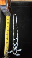 Vintage Opaline Milk Glass Necklace Art Deco Marked Czech