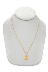 Vintage Gold Filled Mother Mary Religious Medal Necklace 17.75″