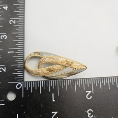 Vintage 1980s Enamel Earrings Tear Drop Gold Tone Marbled Caramel Sage Swirl Wow