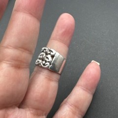 Wide .5” Scroll Sterling Filigree 925 Ring Size 7.5” 12g FREE SHIPPING!