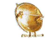 WHITE OWL BROOCH! Wise Figural, Cute Animal, Bird Motif Pin. Imitation Pearls!