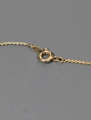 Vintage Spade Enamel Dainty Gold Tone Necklace Retro 15.5 in