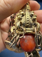 Vintage Yemeni Jewish Amulet Pendant Necklace Coin Charms Tribal