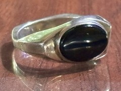 Vintage Bill Fretz STERLING & Onyx Men’s Ring Size 11.25 Modernist / Unisex