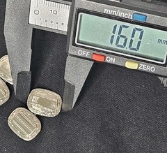 Vintage Art Deco 10K White Gold Cufflinks Etched Buttons 2.51 Grams