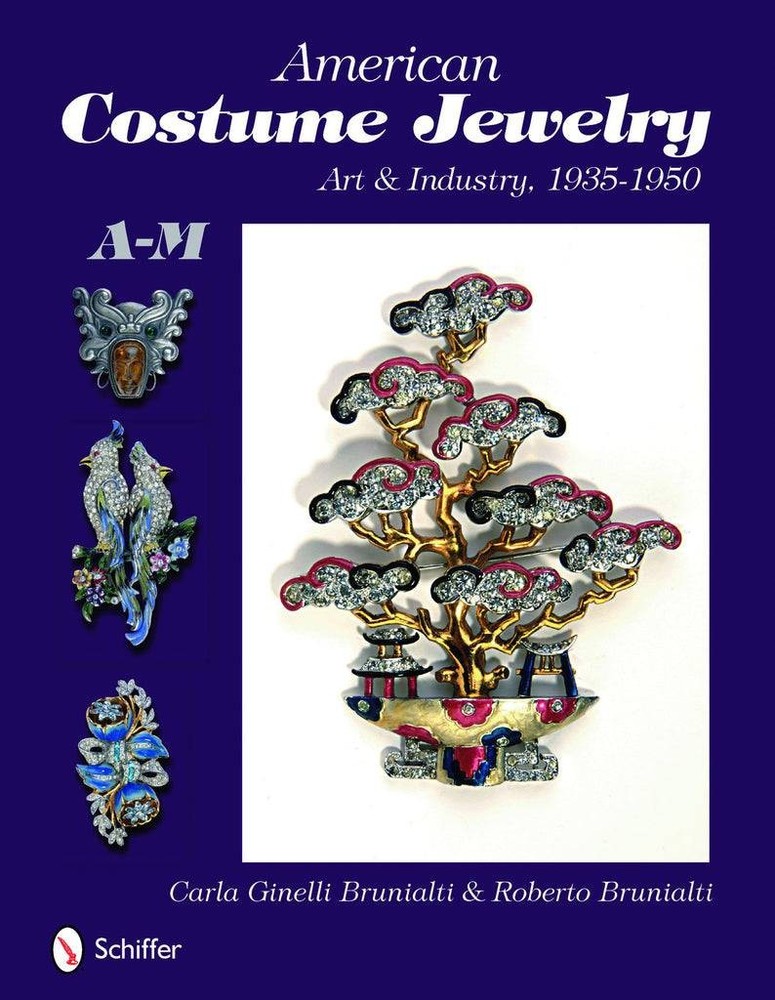 Vintage American Costume Jewelry Guide V1 Makers A-M 1935-50 Rhinestones & More