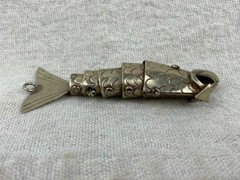 Vintage Articulated Fish Pendant Koi 2 2/3 Inch