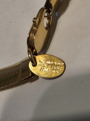 18k Plated Over Bronze Choker Signed Bella Diva Italy 17 Inches Long
