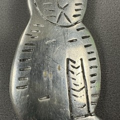 Vintage Cat Brooch Modernist Silver Tone Artisan Abstract Figural Pin