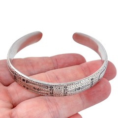 Vintage Sterling Silver 925 Wohelo Campfire Girls Cuff Bracelet | 8″