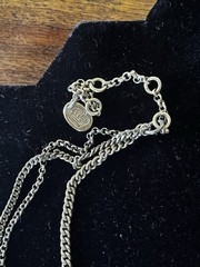 Juicy Couture Triple Chain Gold Tone Necklace Mirrored Charms 18”