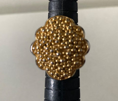Vintage estate gold tone Coro adjustable statement ring jewelry rare find