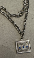 1/20 12k GF General Motors Charm Bracelet White Gold Filled 71/4” 9.4 Grams