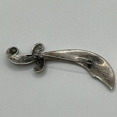 SS013 Rare 925 Sterling Silver Pirate Cutlass Sword Brooch 1940’s Marathon Co.