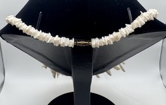 VTG White Shell Statement Necklace
