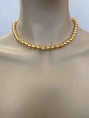 Vintage Yellow Faux Pearls Necklace, Beautiful