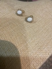 Vintage Carla Earrings Gold Opal Filigree 1/20 14K GF Signed