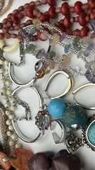 VTG Beaded Large Nice Jewelry Lot Of 40 Necklaces Bracelets Earrings SEE PICS
