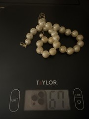 #4 Vintage Faux Pearl Beaded Necklace Gold-Tone Clasp Classic Elegant Strand