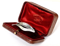 Brooch Leaf 835 Silver THEODOR KLOTZ Pforzheim “TEKA” Z762