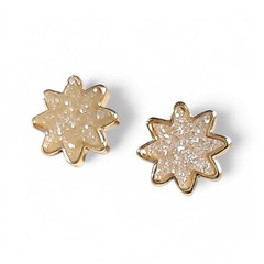 Dainty Sugarfix Glittering Gold Tone & Rhinestone Shimmer Statement Earrings